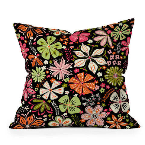 Jenean Morrison Petal Pop in Pink Throw Pillow
