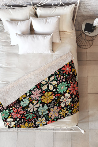 Jenean Morrison Petal Pop Fleece Throw Blanket