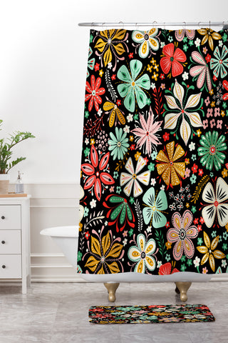 Jenean Morrison Petal Pop Shower Curtain And Mat