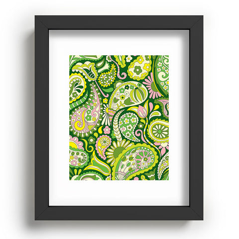 Jenean Morrison Pretty Paisley in Green Recessed Framing Rectangle