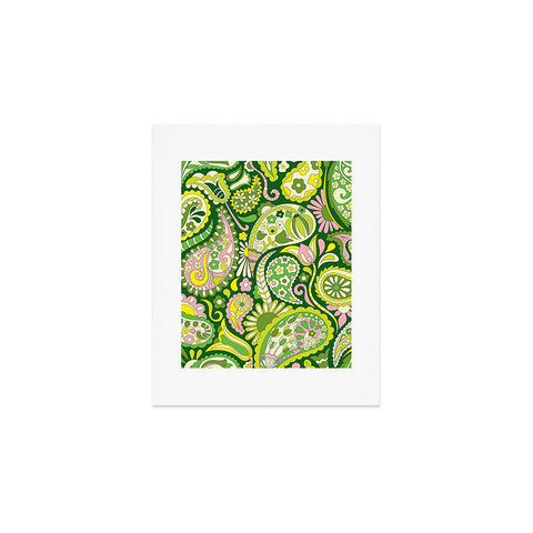 Jenean Morrison Pretty Paisley in Green Art Print