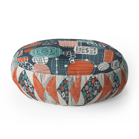 Jenean Morrison Retro Future Floor Pillow Round