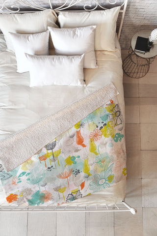 Jenean Morrison Rooftop Garden Fleece Throw Blanket