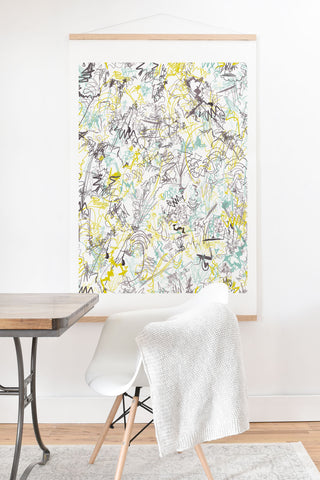 Jenean Morrison Scribble Day Art Print And Hanger