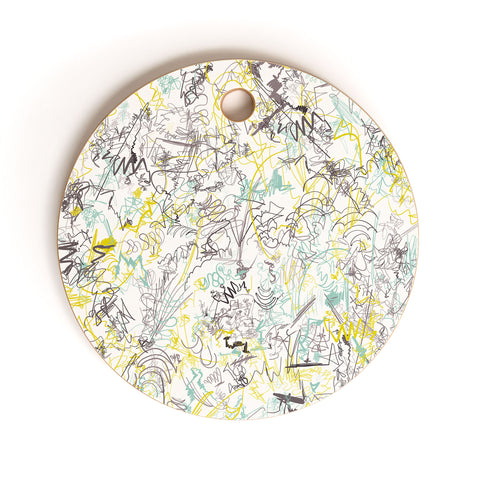 Jenean Morrison Scribble Day Cutting Board Round
