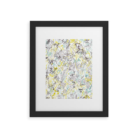 Jenean Morrison Scribble Day Framed Art Print