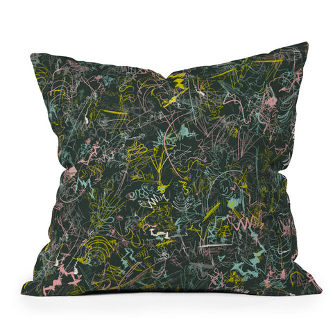 Jenean Morrison Scribble Night Throw Pillow