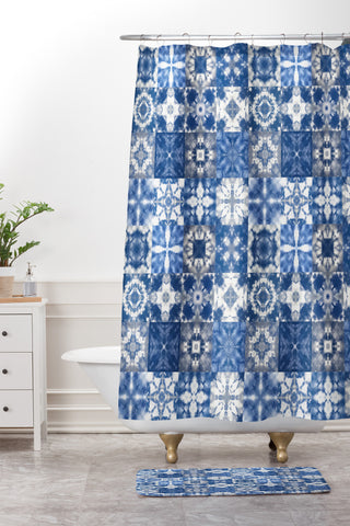 Jenean Morrison Shibori Skies Shower Curtain And Mat
