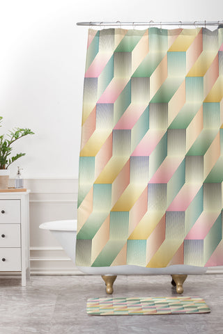 Jenean Morrison Stairstep Shower Curtain And Mat