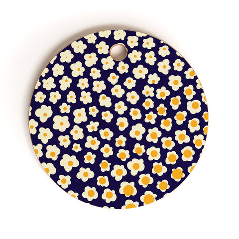 Jenean Morrison Sunny Side Floral Cutting Board Round