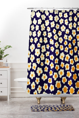 Jenean Morrison Sunny Side Floral Shower Curtain And Mat
