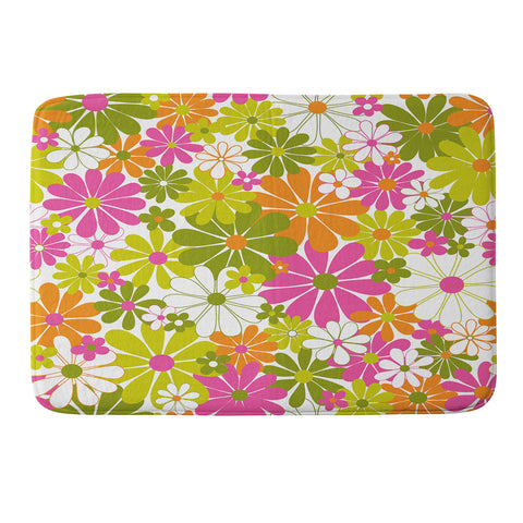 Jenean Morrison The Garden Isle Bright Pink Memory Foam Bath Mat