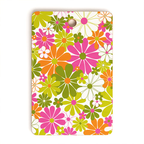 Jenean Morrison The Garden Isle Bright Pink Cutting Board Rectangle