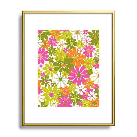 Jenean Morrison The Garden Isle Bright Pink Metal Framed Art Print