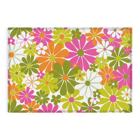 Jenean Morrison The Garden Isle Bright Pink Outdoor Rug