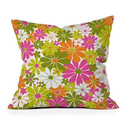 Jenean Morrison The Garden Isle Bright Pink Throw Pillow