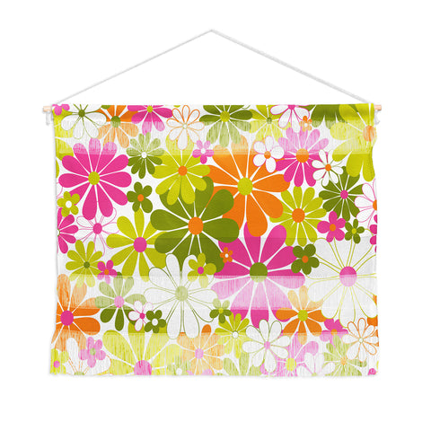 Jenean Morrison The Garden Isle Bright Pink Wall Hanging Landscape