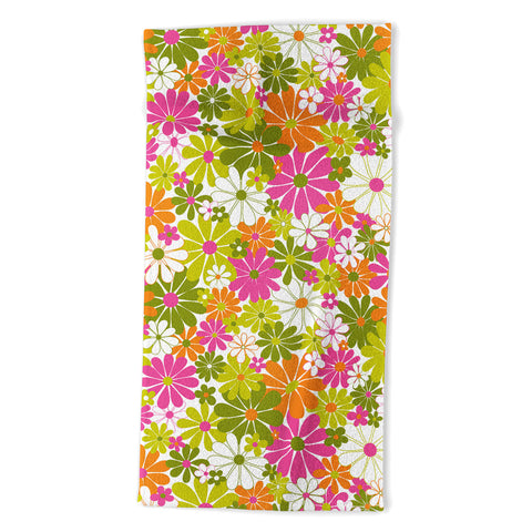 Jenean Morrison The Garden Isle Bright Pink Beach Towel