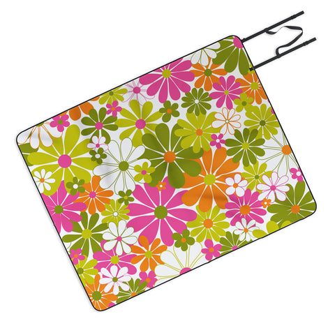 Jenean Morrison The Garden Isle Bright Pink Picnic Blanket