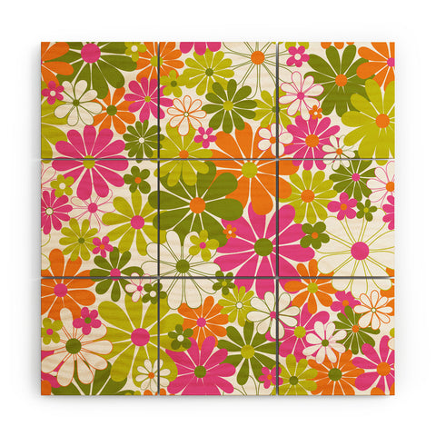 Jenean Morrison The Garden Isle Bright Pink Wood Wall Mural