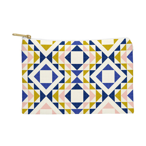 Jenean Morrison Top Stitched Quilt Blue Pouch
