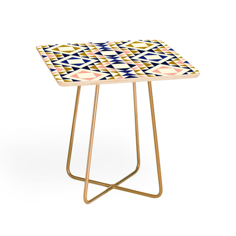 Jenean Morrison Top Stitched Quilt Blue Side Table