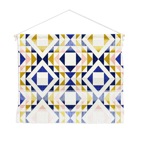 Jenean Morrison Top Stitched Quilt Blue Wall Hanging Landscape