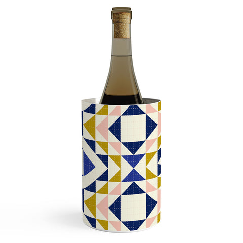 Jenean Morrison Top Stitched Quilt Blue Wine Chiller