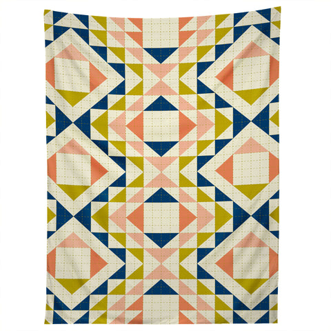 Jenean Morrison Top Stitched Quilt Coral Tapestry