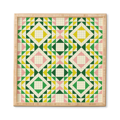 Jenean Morrison Top Stitched Quilt Green Framed Wall Art
