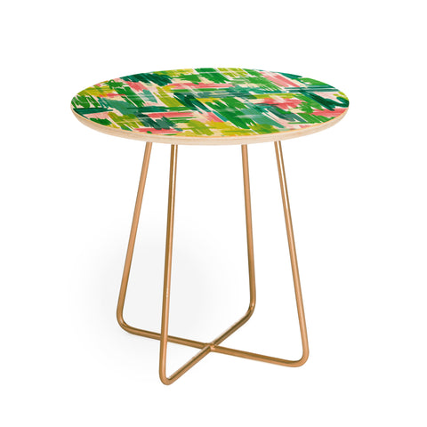 Jenean Morrison Tropical Abstract Round Side Table