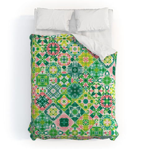 Jenean Morrison Tropical Tiles Duvet Cover