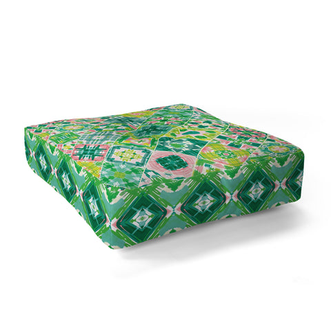 Jenean Morrison Tropical Tiles Floor Pillow Square