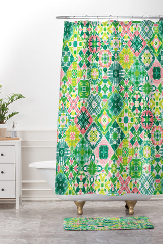 Jenean Morrison Tropical Tiles Shower Curtain And Mat