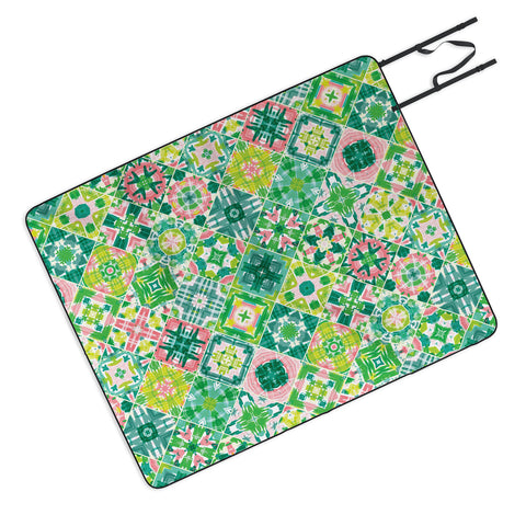 Jenean Morrison Tropical Tiles Picnic Blanket
