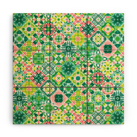 Jenean Morrison Tropical Tiles Wood Wall Mural