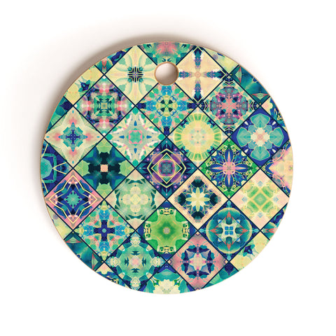 Jenean Morrison Waiting for the Dawn Blue Cutting Board Round