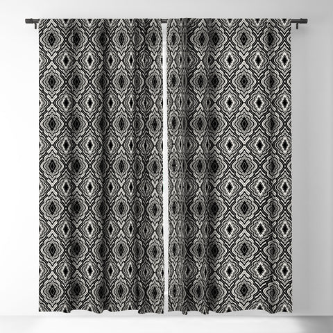 Jenean Morrison Wave of Emotions Black Blackout Window Curtain