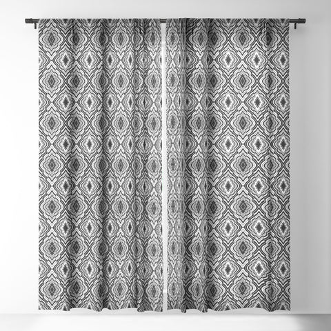 Jenean Morrison Wave of Emotions Black Sheer Window Curtain