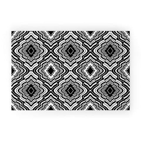 Jenean Morrison Wave of Emotions Black Welcome Mat