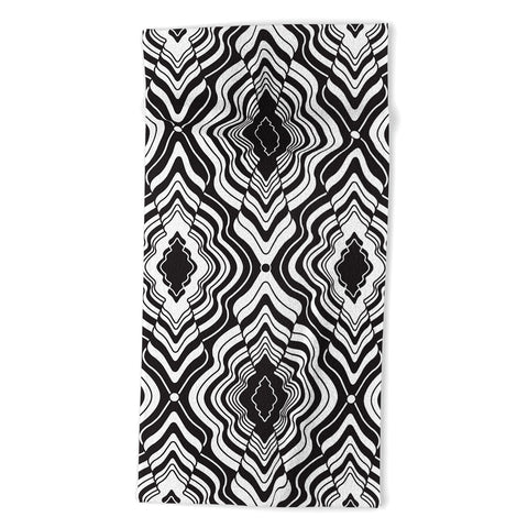 Jenean Morrison Wave of Emotions Black Beach Towel