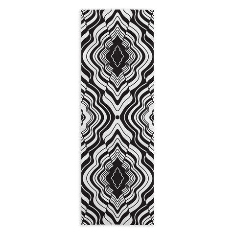 Jenean Morrison Wave of Emotions Black Yoga Towel