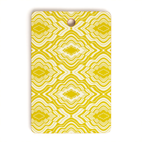 Jenean Morrison Wave of Emotions Gold Cutting Board Rectangle