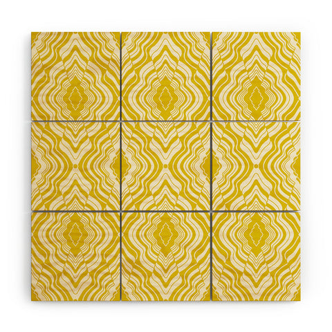 Jenean Morrison Wave of Emotions Gold Wood Wall Mural