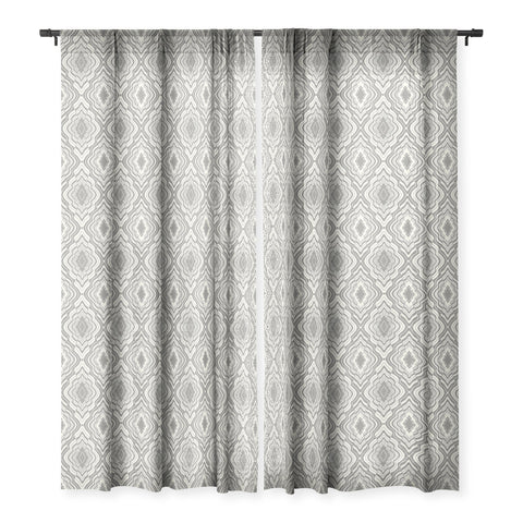 Jenean Morrison Wave of Emotions Gray Sheer Window Curtain
