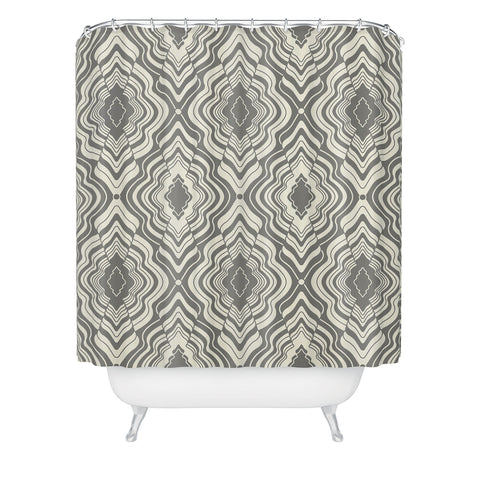 Jenean Morrison Wave of Emotions Gray Shower Curtain