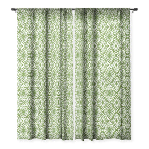 Jenean Morrison Wave of Emotions Green Sheer Window Curtain