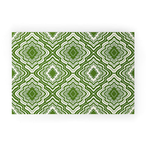 Jenean Morrison Wave of Emotions Green Welcome Mat