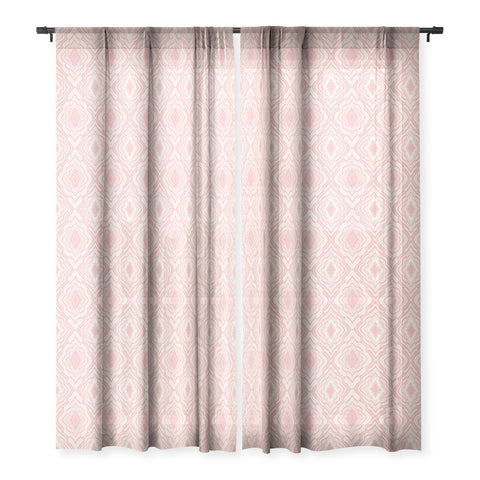 Jenean Morrison Wave of Emotions Pink Sheer Window Curtain