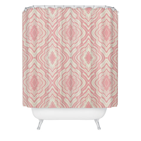 Jenean Morrison Wave of Emotions Pink Shower Curtain